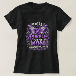 母のための紫色 アルツハイマー啓発月間 Tシャツ