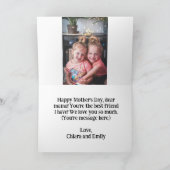 母のためのMOTHERさくらんぼ花ミニマリスト画像 カード (内部)