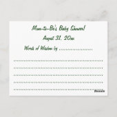 母のアドバイスカードヴィンテージ子おもちゃ列車 ポストカード (裏面)