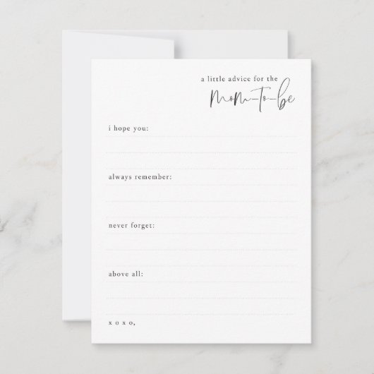 母のアドバイス ノートカード (正面)