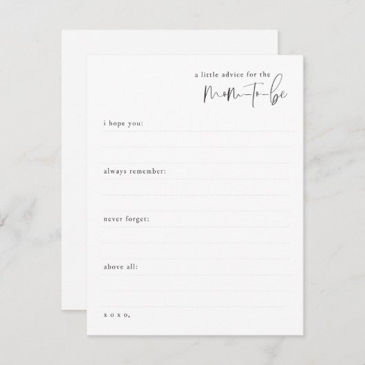 母のアドバイス ノートカード (正面/裏面)