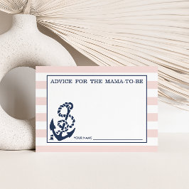母のアドバイス |ピンクの航海のストライプ アドバイスカード