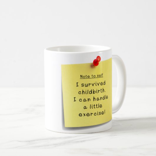 母のエクササイズ新年の解決マグ コーヒーマグカップ (正面右)