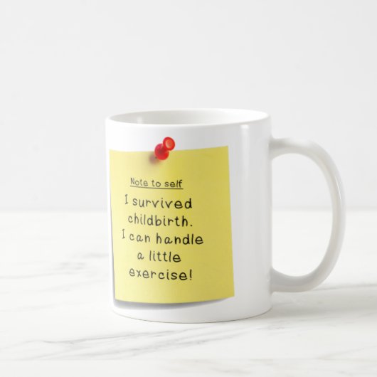 母のエクササイズ新年の解決マグ コーヒーマグカップ (右)