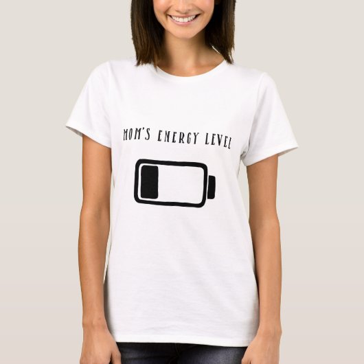 「母のエネルギーおもしろいレベル」 Tシャツ (正面)