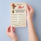 母のオウム消防士の赤ちゃんシャワーゲームカードはどこだった チラシ (ハンドル)