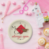 母のカフェ常時開 ペーパープレート (パーティー)