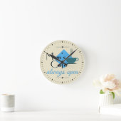 母のカフェ常時開 ラウンド壁時計 (ホーム)