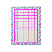 母のカラフル日ギフト週間プランナートラッカー ノートパッド (回転)