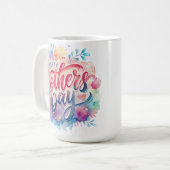 母のカラフル日 コーヒーマグカップ (正面左)