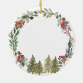 母のクリスマスを思い出す松の木 セラミックオーナメント (裏面)