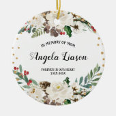 母のクリスマス装飾の記憶の中 セラミックオーナメント (正面)