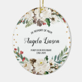 母のクリスマス装飾の記憶の中 セラミックオーナメント (左)