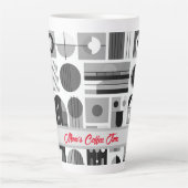 母のコーヒータイムコンテンポラリーミッドセンチュリースタイル カフェラテマグ (正面)