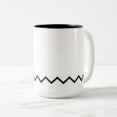 母のコーヒーマグで疲れた ツートーンマグカップ (正面右)