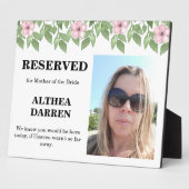 母のサイン結婚用の写真 フォトプラーク (側面)