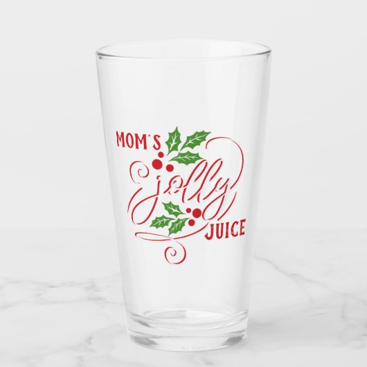 母のジュースすてきクリスマス応援ビアグラス タンブラーグラス (正面)