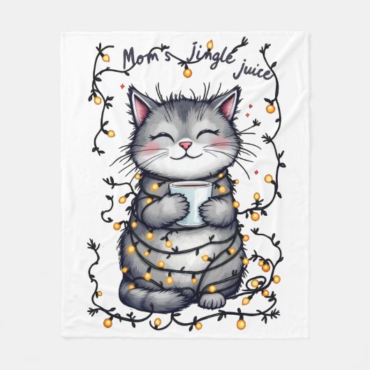 母のジングル・ジュース フリースブランケット (正面)