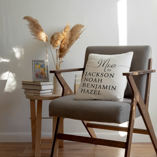 母のスクリプパーソナライズされたト子供が母の日を命名 クッション