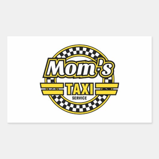 母のタクシー 長方形シール (正面)