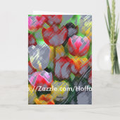 母のチューリップ カード (裏面)