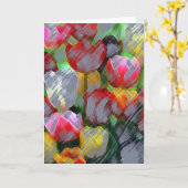 母のチューリップ カード (黄色い花)