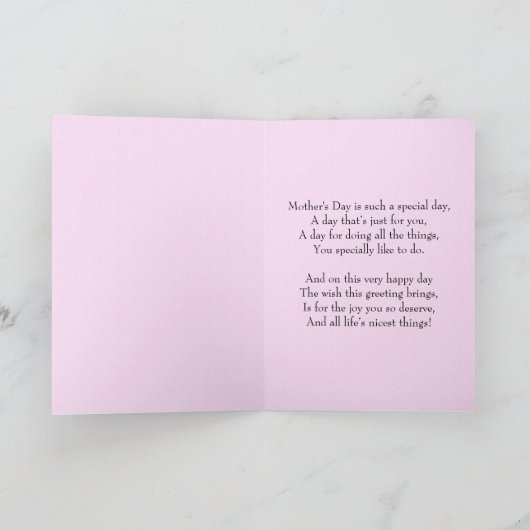 母のデイジー付きデイカー芸術的ド カード (内部)