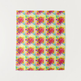 母のネオンラブバースト タペストリー