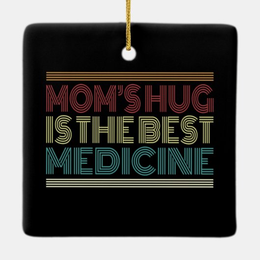 母のハグは医学最高のの引用文 |オーナメント セラミックオーナメント (裏面)