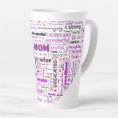 母のハート カフェラテマグ (右アングル)