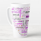 母のハート カフェラテマグ (左アングル)