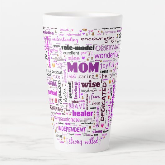 母のハート カフェラテマグ (正面)