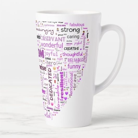 母のハート カフェラテマグ (右)