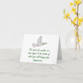 母のハート – 許し引用文 カード (黄色い花)