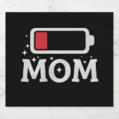 母のバッテリおもしろいー低疲れた母の日 ビールラベル (シングルラベル)