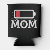 母のバッテリおもしろいー低疲れた母の日 缶クーラー (正面)