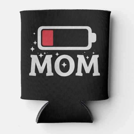 母のバッテリおもしろいー低疲れた母の日 缶クーラー (正面)