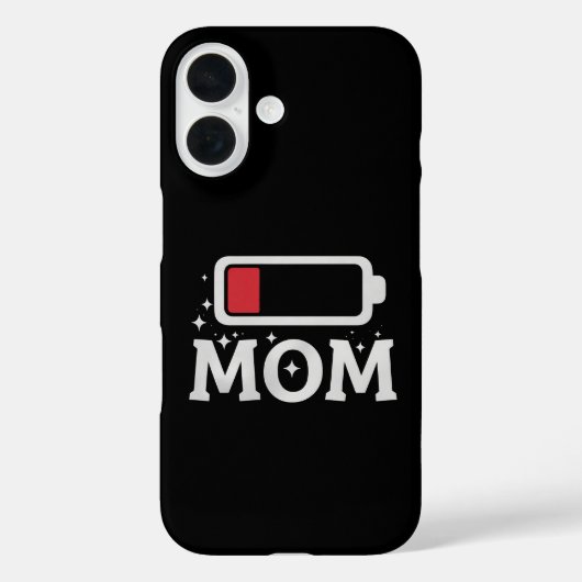 母のバッテリーが低下して疲れている おもしろ 母の日 Case-Mate iPhoneケース (裏面)