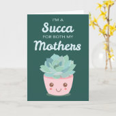 母のバレンタインデーと多肉食のかわいい カード (黄色い花)