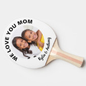 母のパーソナライズされた写真 卓球ラケット (横)