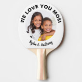 母のパーソナライズされた写真 卓球ラケット (正面)