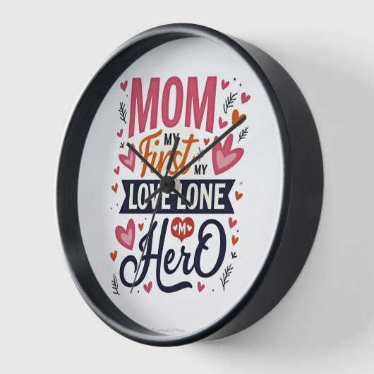 母のヒーロー時計 壁時計 (傾斜)