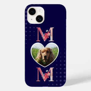 母のフローラハート写真の犬の紫 Case-Mate iPhone 14ケース