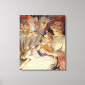 母のベッドタイムス読テリー、ヴィンテージクリスマス キャンバスプリント (正面)