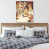 母のベッドタイムス読テリー、ヴィンテージクリスマス キャンバスプリント (インサイチュ (寝室))