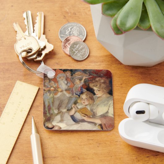 母のベッドタイムス読テリー、ヴィンテージクリスマス キーホルダー (デスク)