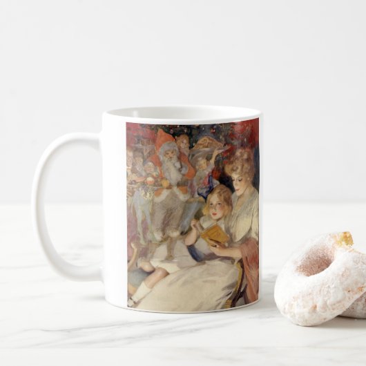母のベッドタイムス読テリー、ヴィンテージクリスマス コーヒーマグカップ (ドーナツ)