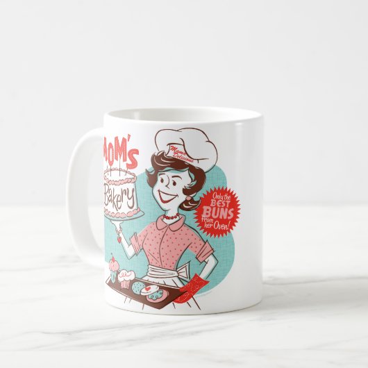 母のベーカリーレトロ母の日マグ コーヒーマグカップ (正面左)