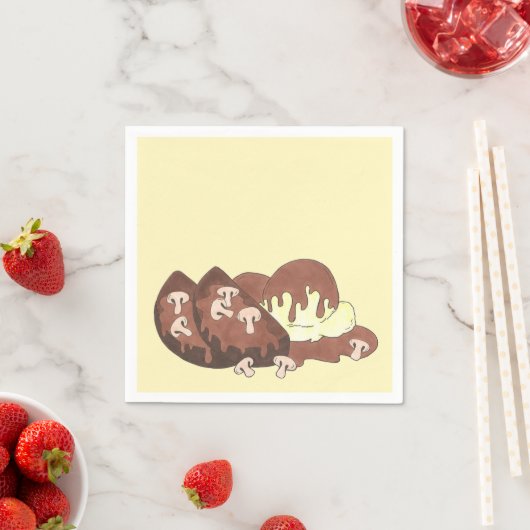 母のミートローフマッシュポテトグレービーフードグルメ スタンダードカクテルナプキン (インサイチュ)