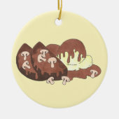 母のミートローフマッシュポテトグレービーフードグルメ セラミックオーナメント (正面)